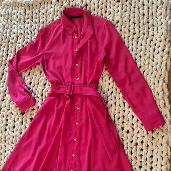 Ralph Lauren Fuchsia Long Sleeve Dress - Picture 4 of 11